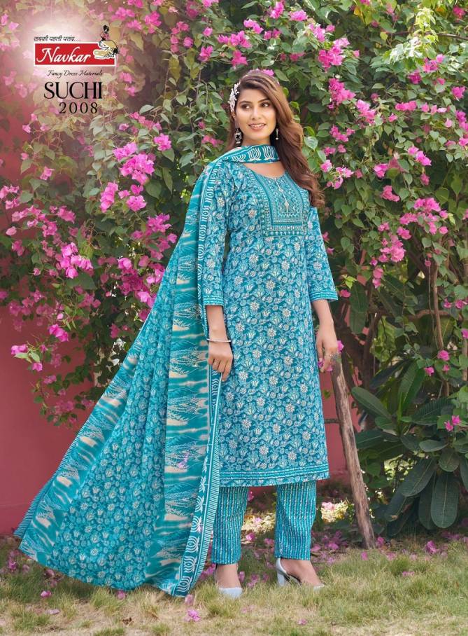 Suchi Vol 2 By Navkar Embroidery Cambric Cotton Printed Kurti With Bottom Dupatta Wholesale Online